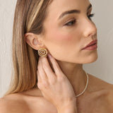 L&S Basic Swirl Gold Plated Earrings