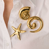 L&S Solenne Shell Gold Plated Brooch