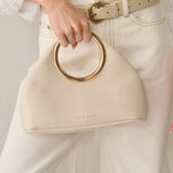 Hailey Statement Handle Bag in White