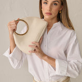 Hailey Statement Handle Bag in White