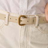 Hudson Buckle Slim PU Belt (2col)