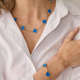 Charlotte 18K Gold Plated Bracelet in Blue