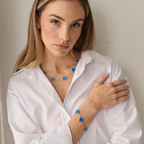Charlotte 18K Gold Plated Bracelet in Blue