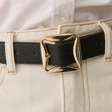 Matte Maison Square Buckle Belt