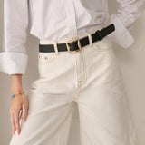 Matte Maison Square Buckle Belt