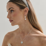 Aura Pearl Sterling Silver Plated Earrings