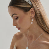 Aura Pearl Sterling Silver Plated Earrings
