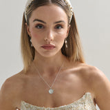Satin Plain Padded Headband in White