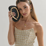Celina Statement Clutch Bag in Black