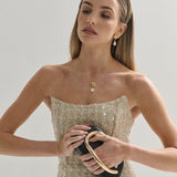 Celina Statement Clutch Bag in Black