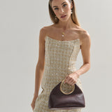 Hailey Statement Handle Bag in Burgundy
