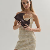 Hailey Statement Handle Bag in Burgundy