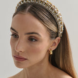 Audie Diamanté Embellished Headband in Gold