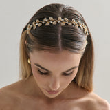 Fairy Leaf Crystal Statement Headband