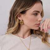 Large Knotted 18K Gold Plated Earrings