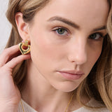 Tania Heart 18K Gold Plated Earrings