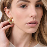Tania Heart 18K Gold Plated Earrings