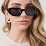 L&S Laila Square Frame Sunglasses in Black