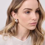 Dome Huggie Sterling Silver Plated Earrings