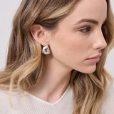 Dome Huggie Sterling Silver Plated Earrings