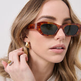 L&S Laila Square Frame Sunglasses in Tort