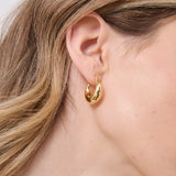 Amaline 18K Gold Plated Hoop Earrings in Small