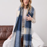 Wendy Checkered Fluffy Scarf
