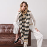 Mayne Stripes Fluffy Scarf