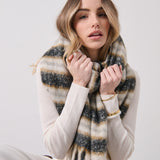 Mayne Stripes Fluffy Scarf