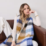 Leanne Checkered Fluffy Scarf