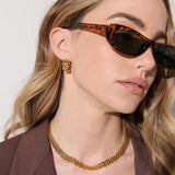 Popcorn Chain 18K Gold Plated Earrings