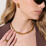 Popcorn Chain 18K Gold Necklace