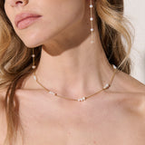 Dainty Pearl Trio 18K Gold Plated Necklace
