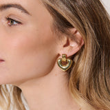 Tania Heart 18K Gold Plated Earrings