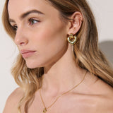 Tania Heart 18K Gold Plated Earrings