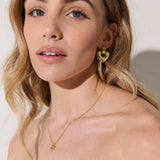 Tania Heart 18K Gold Plated Earrings
