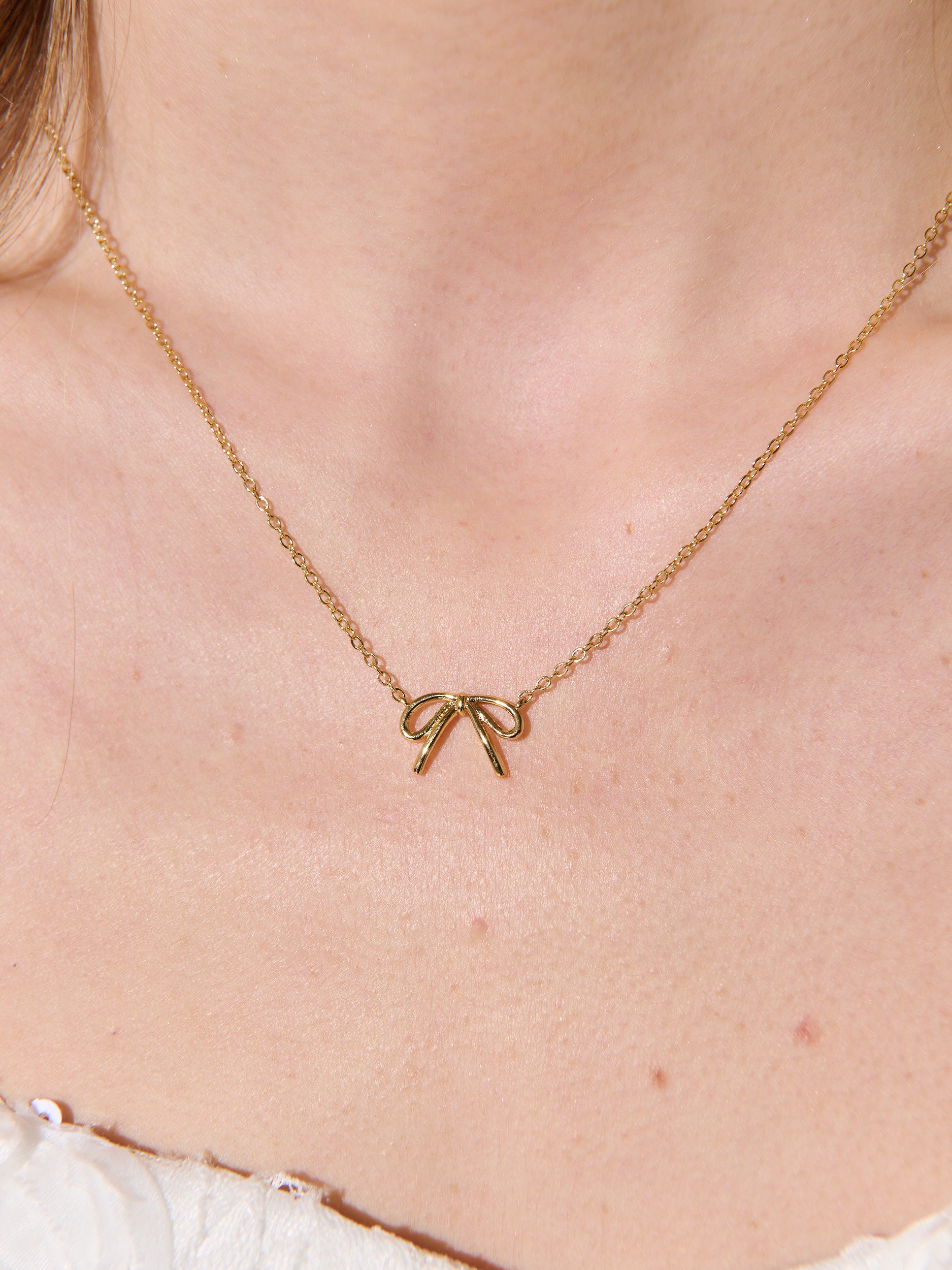 Carri Bow 18K Gold Plated Necklace