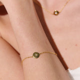 Crystal Point Crafted 18K Gold Plated Bracelet