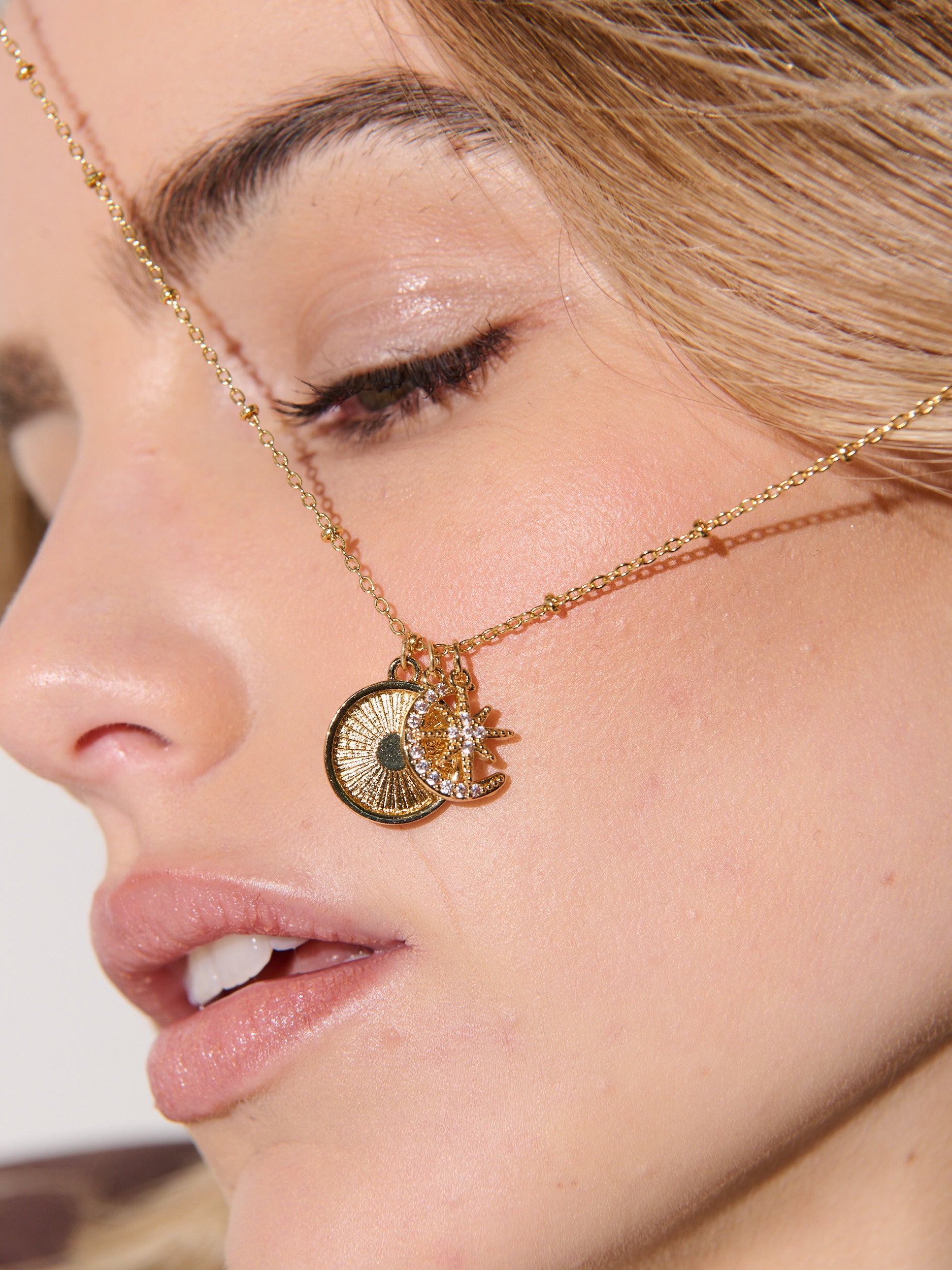 Gala 18K Gold Plated Charm Necklace