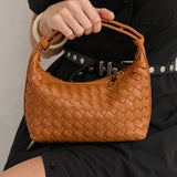 Cleo Woven Handbag in Tan