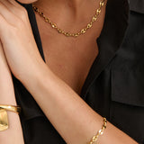 Puff Mariner Chain 18K Gold Plated Necklace