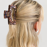 Leopard Rectangular Claw Clip