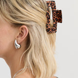 Leopard Rectangular Claw Clip