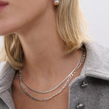 Forte Hoop Sterling Silver Plated Earrings