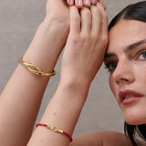 Interlock Twist 18K Gold Plated Bangle