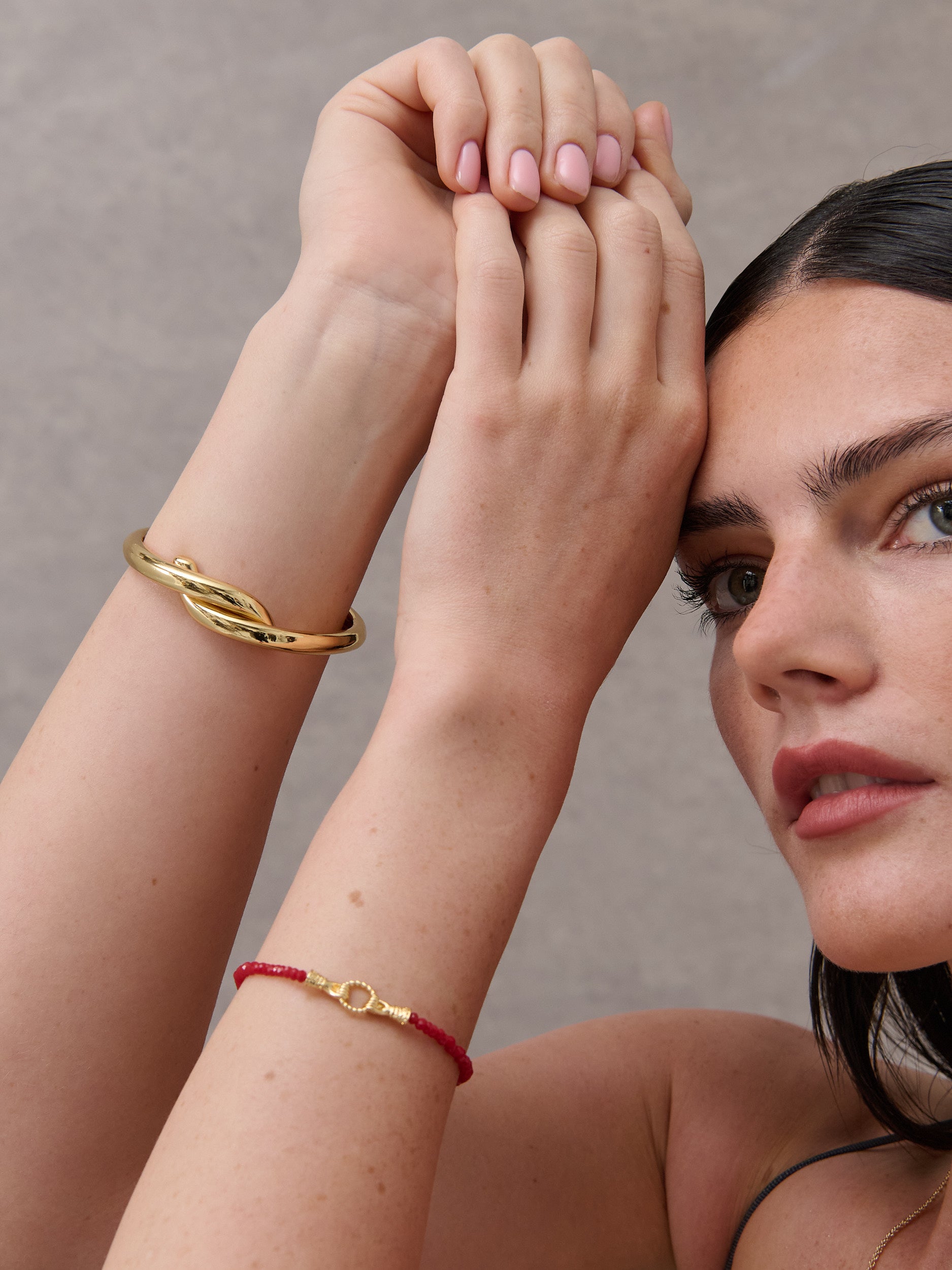 Interlock Twist 18K Gold Plated Bangle