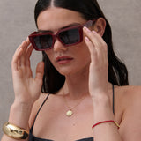 Harry 18K Gold Plated Bracelet in Red