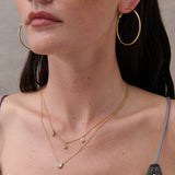 Diamanté Teardrop 18K Gold Plated Necklace