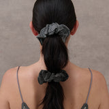 Rhinestone Statement Scrunchie in Black