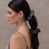Rhinestone Statement Scrunchie in Black